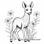 Rousing Kangaroo with Wattle Flower coloring pages 2