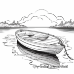 Rowboat During Sunrise Printable Coloring Sheets 2