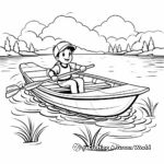 Rowboat Fishing Scene Coloring Pages 3