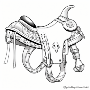 Royal Military Saddle Coloring Pages 1