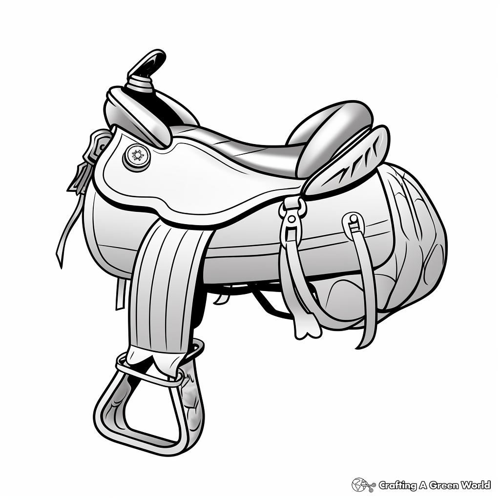 Royal Military Saddle Coloring Pages 2