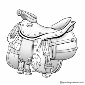 Royal Military Saddle Coloring Pages 3