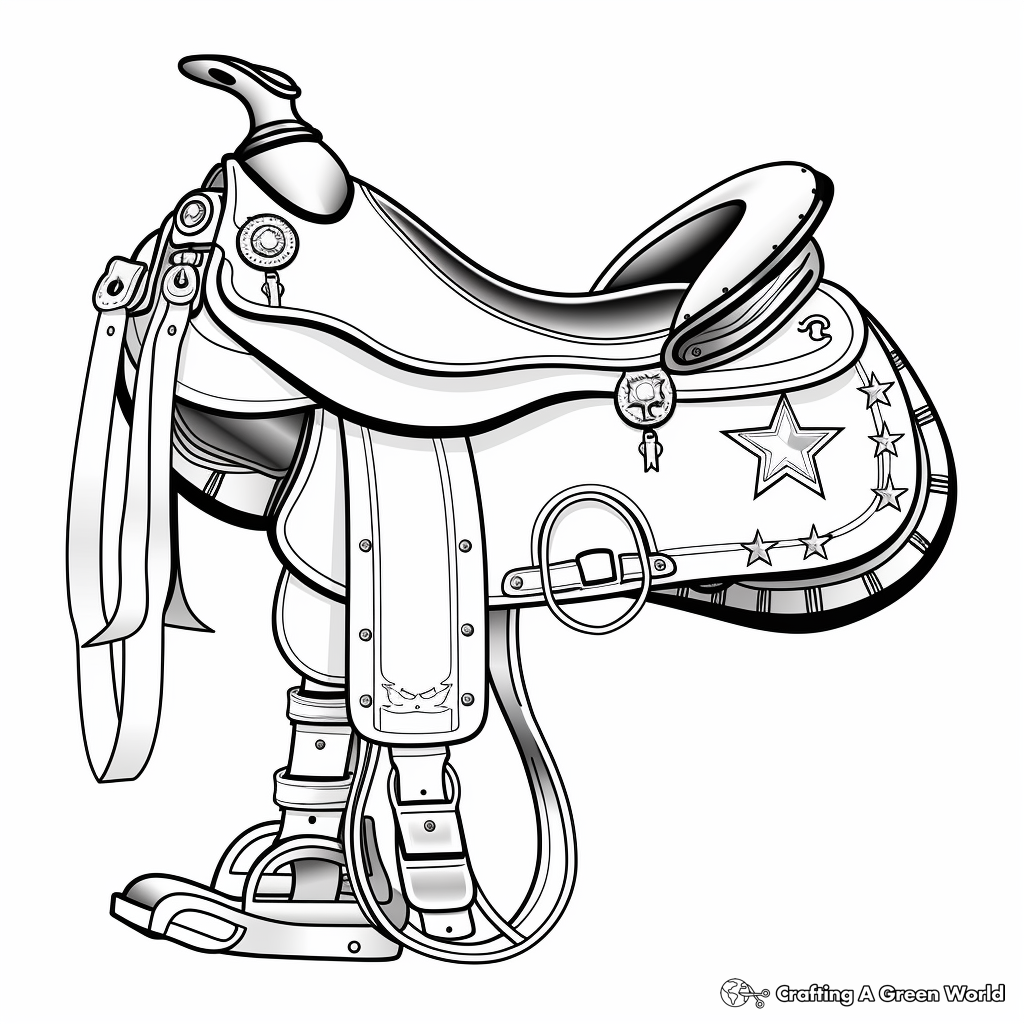 Royal Military Saddle Coloring Pages 4