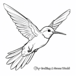 Ruby Throated Hummingbird in Flight Coloring Pages 2