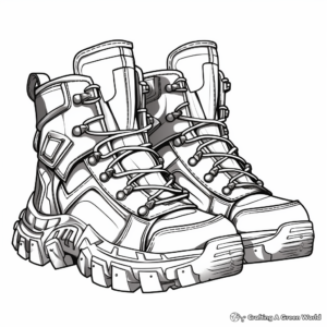 Rugged Shoes of Peace Coloring Pages 1