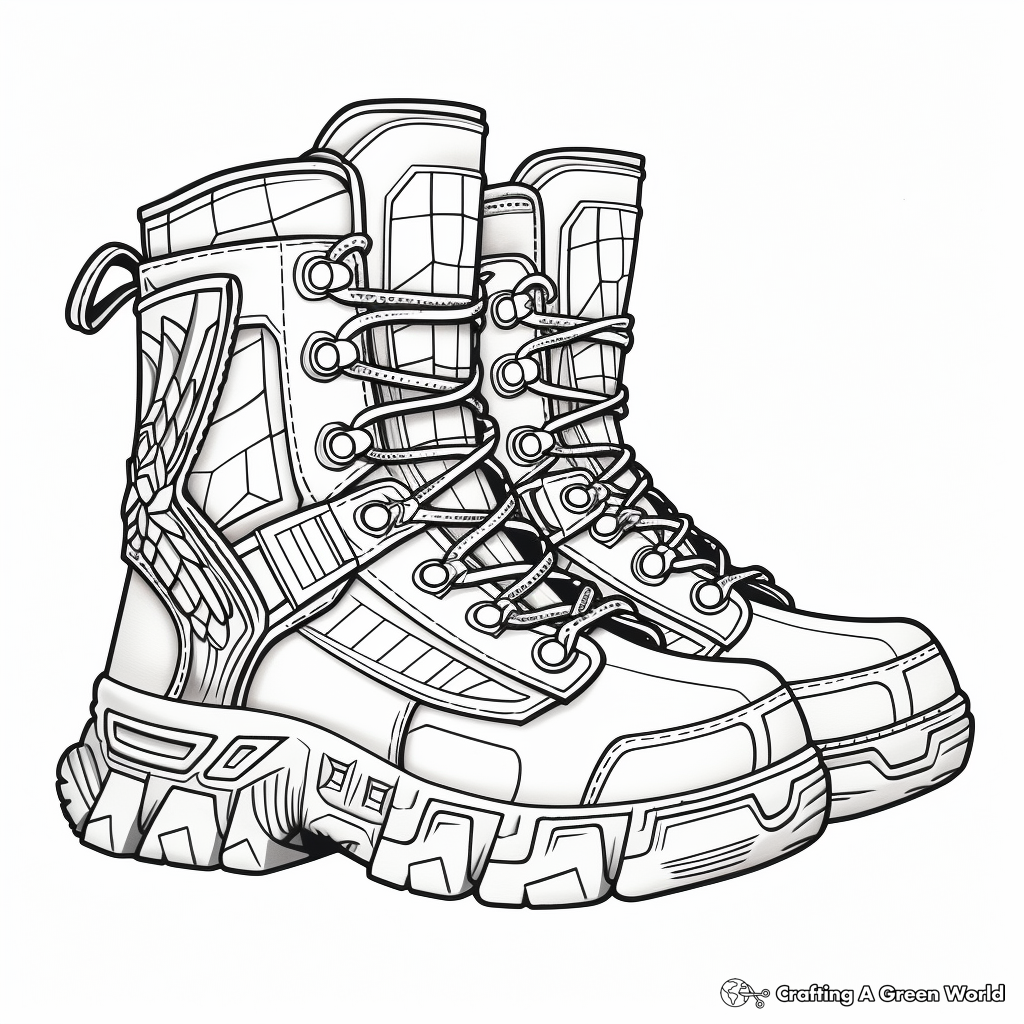 Rugged Shoes of Peace Coloring Pages 2