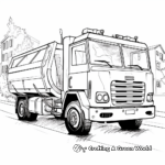 Rumbling Roadside Garbage Truck Coloring Pages 1