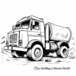 Rumbling Roadside Garbage Truck Coloring Pages 4