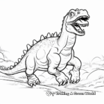 Running Iguanodon Fossil Coloring Pages 1