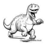 Running Iguanodon Fossil Coloring Pages 2