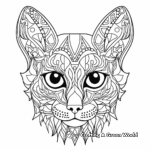 Russian Blue Cat Head Coloring Pages 3