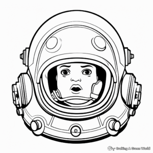 Russian Cosmonaut Helmet Coloring Pages 1