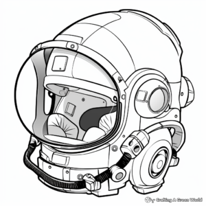 Russian Cosmonaut Helmet Coloring Pages 4