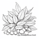Rustic Fall Leaves Coloring Pages for Adults 3