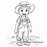Rustic Farmer Overalls Coloring Pages 3