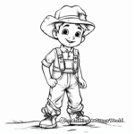 Rustic Farmer Overalls Coloring Pages 4
