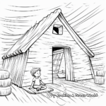 Rustic Hayloft Coloring Pages 3