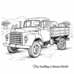 Rustic Old Farm Truck Coloring Pages 1