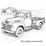 Rustic Old Farm Truck Coloring Pages 2