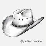 Rustic Rancher's Cowboy Hat Coloring Pages 3