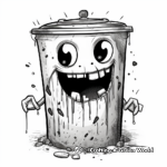 Rusty Old Trash Can Coloring Pages 2
