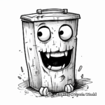 Rusty Old Trash Can Coloring Pages 3