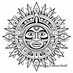 Sacred Sun and Moon: Mayan-Inspired Coloring Pages 3