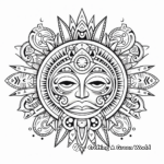 Sacred Sun and Moon: Mayan-Inspired Coloring Pages 4
