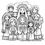 Saintly Figures All Saints Day Coloring Sheets 4
