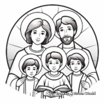 Saints and Apostles Coloring Pages: Mary, Peter, Paul 1