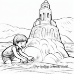 Sand Sculpture Beach Coloring Pages 3