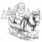 Santa Claus Riding His Sleigh Coloring Pages 1