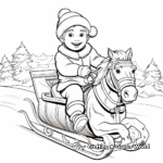 Santa Claus Riding His Sleigh Coloring Pages 2