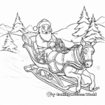 Santa Claus Riding His Sleigh Coloring Pages 3