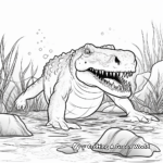 Sarcosuchus in Cretaceous Jungle Coloring Pages 4
