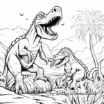 Savage Saltasaurus vs. Metriacanthosaurus Coloring Sheets 1