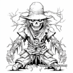 Scarecrow Coloring Pages with a Horror Twist 1