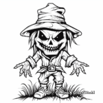 Scarecrow Coloring Pages with a Horror Twist 2