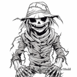 Scarecrow Coloring Pages with a Horror Twist 3