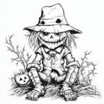 Scarecrow Coloring Pages with a Horror Twist 4