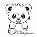Scary Bear Cub Coloring Pages for Kids 1