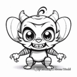 Scary Cat Bee Monster Coloring Pages for Halloween 2