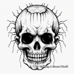 Scary Halloween Skull Coloring Pages 3