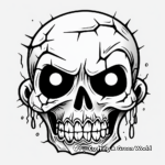 Scary Halloween Skull Coloring Pages 4