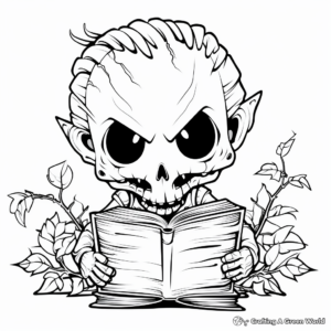 Scary Skeleton Coloring Pages 1