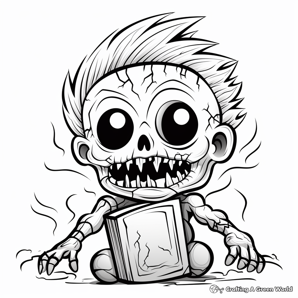 Scary Skeleton Coloring Pages 2