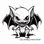 Scary Vampire Bat Coloring Pages 1