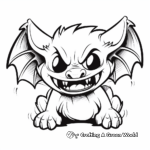 Scary Vampire Bat Coloring Pages 3