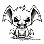 Scary Vampire Bat Coloring Pages 4