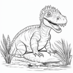 Scene from the Cretaceous: Iguanodon Coloring Pages 2